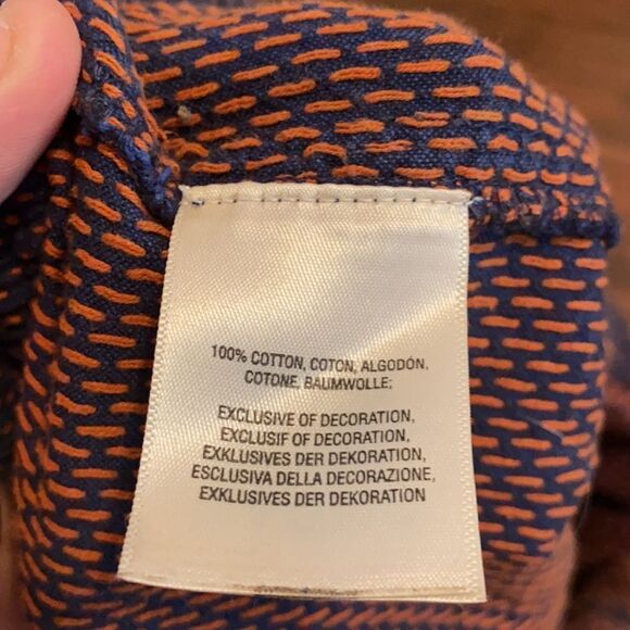 Anthropologie Blue & Orange Polka Dot Jogger Pants Boho Contemporary Casual - Picture 14 of 15